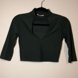 Dark Green Crop Top